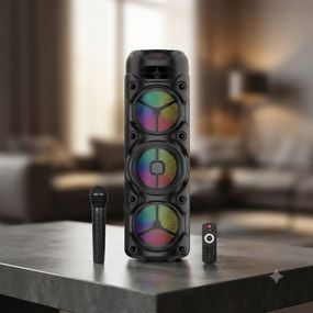 Колонка с микрофонами ZQS8308 / Колонка Bluetooth / Акустическая система на три динамика