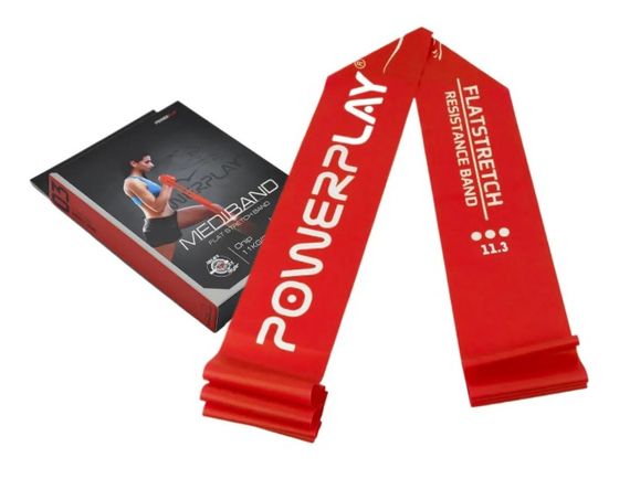 Стрічка-еспандер для фітнесу та реабілітації PowerPlay 4112 0.6 мм MediBand Heavy Червона (11 кг) (PP_4112_Red_Heavy)
