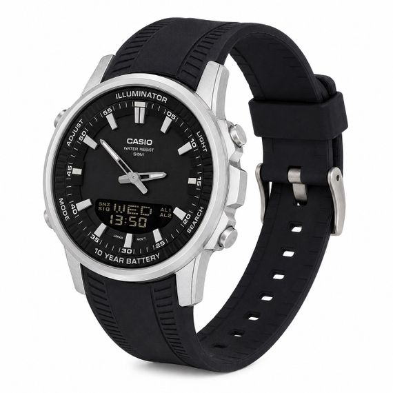 Класичний Чоловічий годинник Casio AMW-880-1A стальний, водонепроникний, Японія