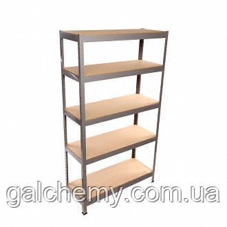 Стелаж металевий 1800х910х310/5пол ДВП 3.2 мм