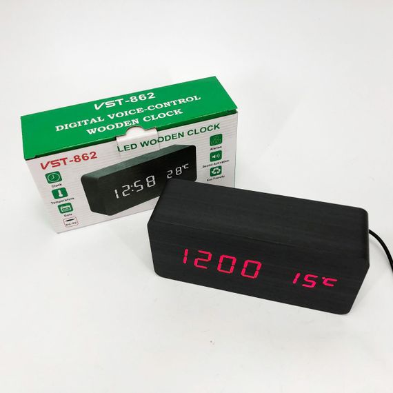 Настільний годинник для офісу VST-862, Годинник з показом температури і вологості VC-22 | Зображення 2