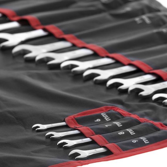 Набір ключів комбінованих 20 од., 6-32 мм, Cr-V, чохол INTERTOOL HT-1253 | Зображення 2