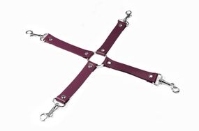 Крестовина Feral Feelings – 4 Way Connector, натуральная кожа, burgundy
