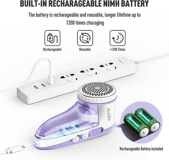 Машинка для удаления катышков  Ruidla JS-020 от сети и аккумулятора | Зображення 4
