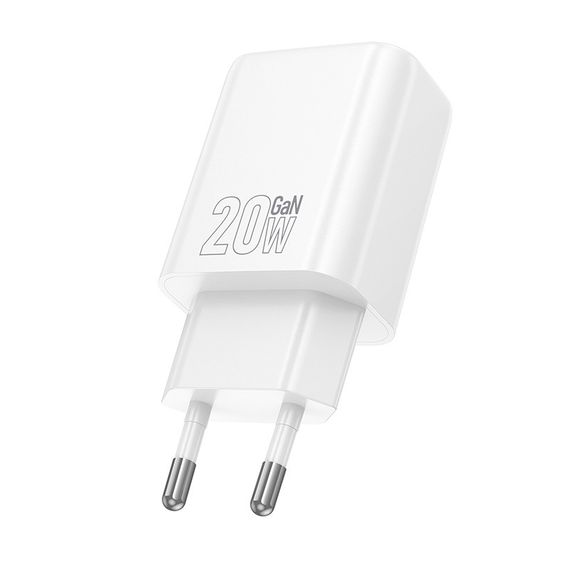МЗП Hoco N60 Gentle PD20W (1USB-C) + кабель Type-C to Type-C White | Зображення 3