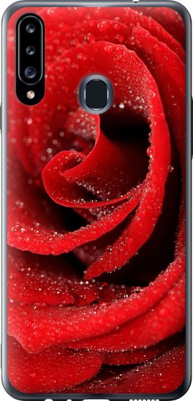 Чехол на Samsung Galaxy A20s A207F Красная роза "529u-1775-17620"
