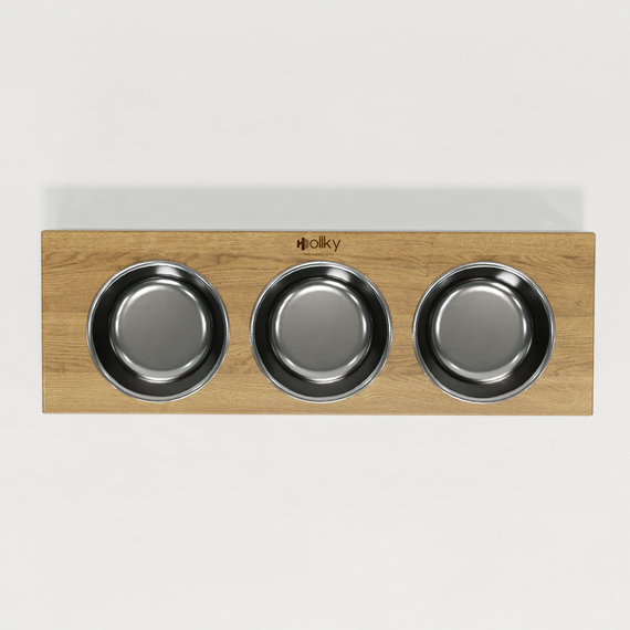 Миски на подставке для котов и маленьких собак Hollky Base Bar (3 × 0,45 л) Bar-54187-WHNT | Зображення 6