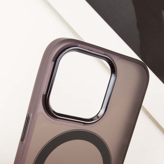 Чехол TPU+PC Lily with MagSafe для Apple iPhone 12 Pro Max (6.7") Dark Purple | Зображення 4