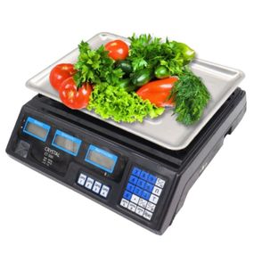 Ваги торговельні електронні до 50 кг, Crystal CT-500 / Акумуляторні ваги з лічильником ціни / Настільні ваги для торгівлі