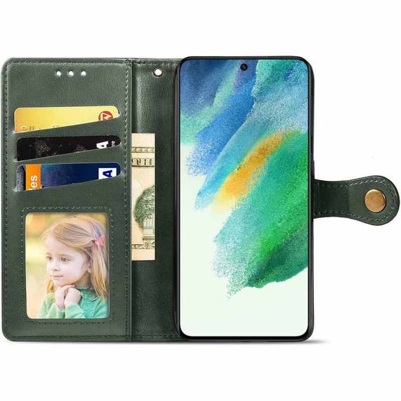 Шкіряний чохол-книжка GETMAN Gallant (PU) для Samsung Galaxy S21 FE | Зображення 1