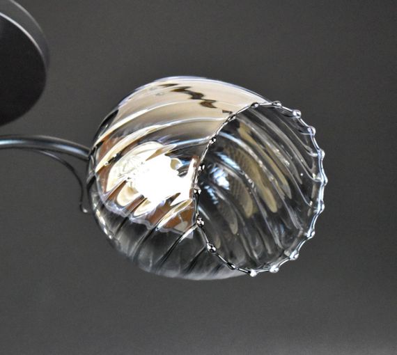 Люстра стельова на 3 лампочки 25827 Чорний 23х50х50 см. | Зображення 1