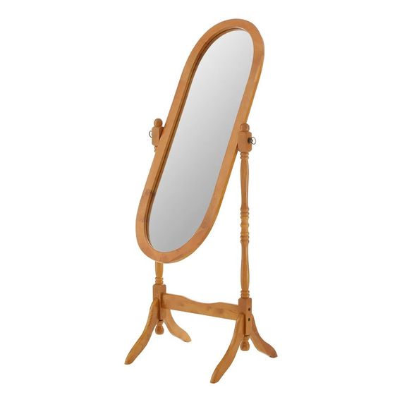 Зеркало напольное овальное Onder Mebli MS-8007-OAK, деревянная рама, вращающееся | Зображення 1