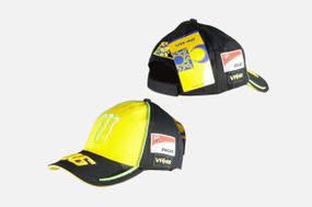 Бейсболка 46 VALENTINO ROSSI AND MONSTER ENERGY (жовто-чорна, 100% бавовна)