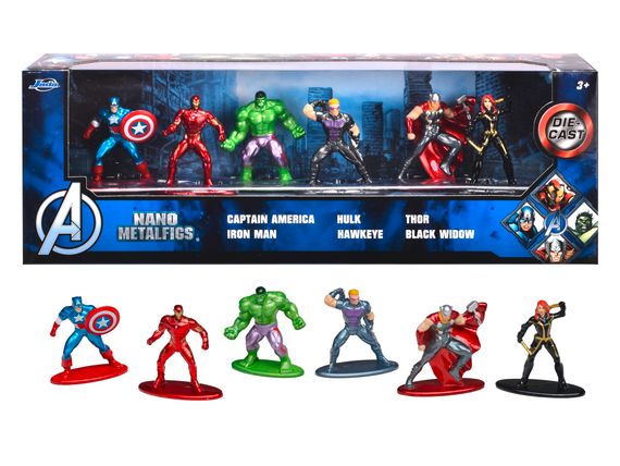 Игровые металлические фигурки набор 6шт Marvel Мстители | Зображення 1