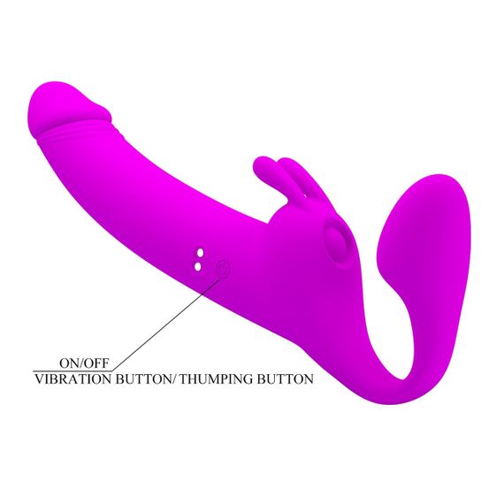 Безремневий страпон ZANINI, 10 vibration functions 10 thumping functions Sex Aura | Зображення 6