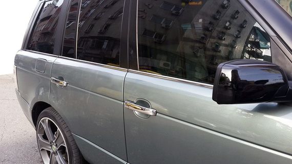 Накладки на ручки (4 шт, нерж) для Range Rover III L322 2002-2012рр | Зображення 1