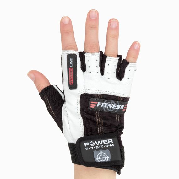 Рукавички для фітнесу Power System PS-2300 Fitness Black/White XS | Зображення 2