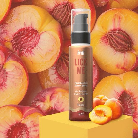 Оральный лубрикант с согревающим эффектом INTT COSMETICS Lick Me Kissable Gel, персик, 50 мл Sex Aura | Зображення 3