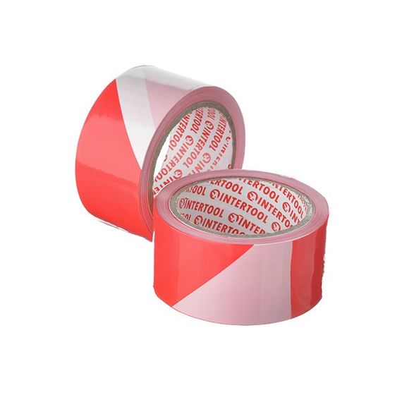 Стрічка сигнальна 50 мм*100 м INTERTOOL KT-09421