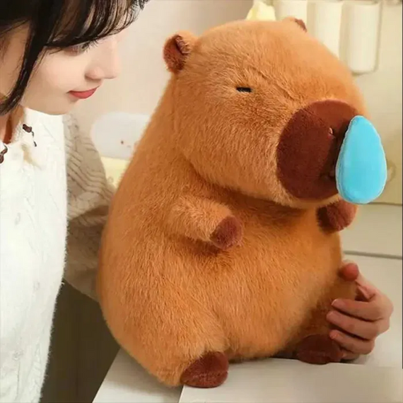 М'яка іграшка Капібара із соплею на механізмі, антистрес іграшка соплива капібара, 50 см | Зображення 7