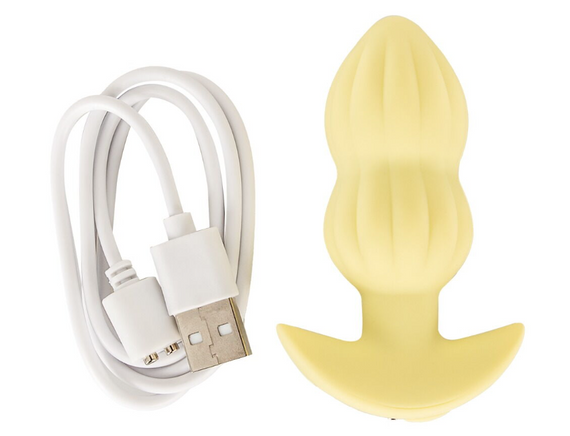 Анальна пробка з вібрацією Vibrating Mini Butt Plug Yellow Sex Aura | Зображення 2