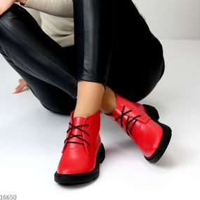 Яскраві червоні черевики дезерти натуральна шкіра в асортименті 40