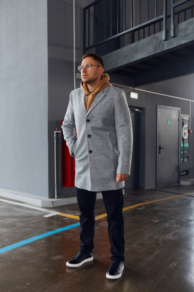 Пальто серый S XL | Зображення 5