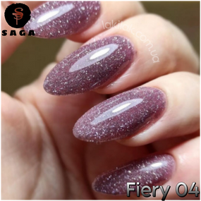 Светоотражающий гель-лак SAGA 04 Fiery 9мл