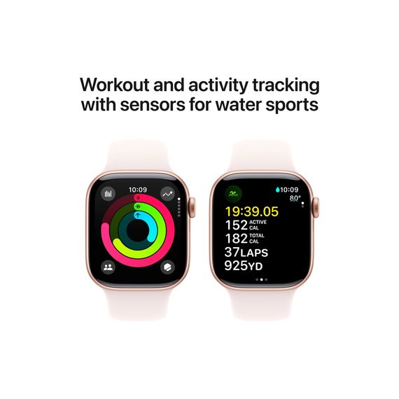 Смарт-годинник Apple Watch Series 10 GPS 42mm Rose Gold Aluminium Case with Light Blush Sport Band - S/M (MWWH3QH/A) | Зображення 3