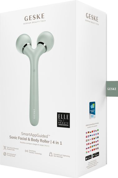 Електронний ультразвуковий ролик для обличчя та тіла GESKE Sonic Facial&Body Roller 4в1 green | Зображення 7