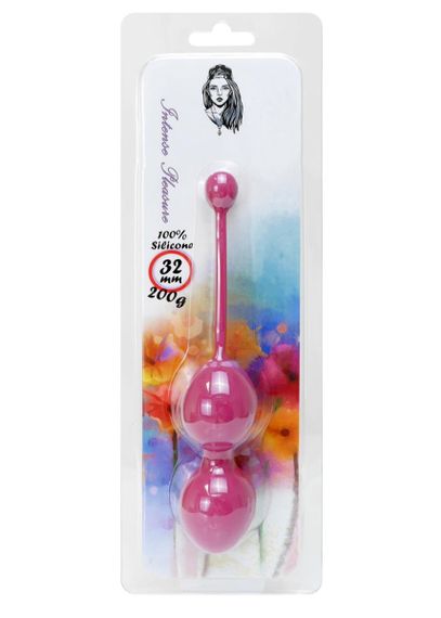 Вагінальні кульки - Silicone Kegel Balls Dark Pink, 32 мм, 200 г | Зображення 2