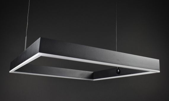 Люстра світлодіодна підвісна LED світильник для квартири на стелю лед 27896 Чорний 20-150х60х60 см. | Зображення 2