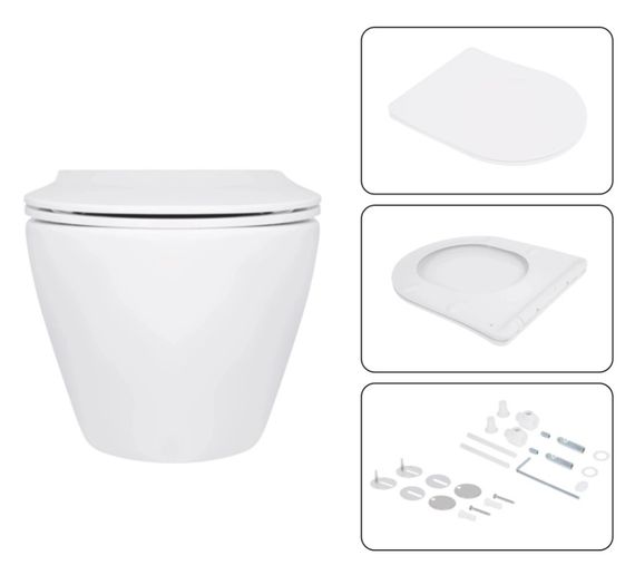 Набір Qtap Nest 4 в 1 підвісний унітаз Jay Ultra Quiet 520x360x320 + комплект інсталяції QT07335175W48180 | Зображення 3