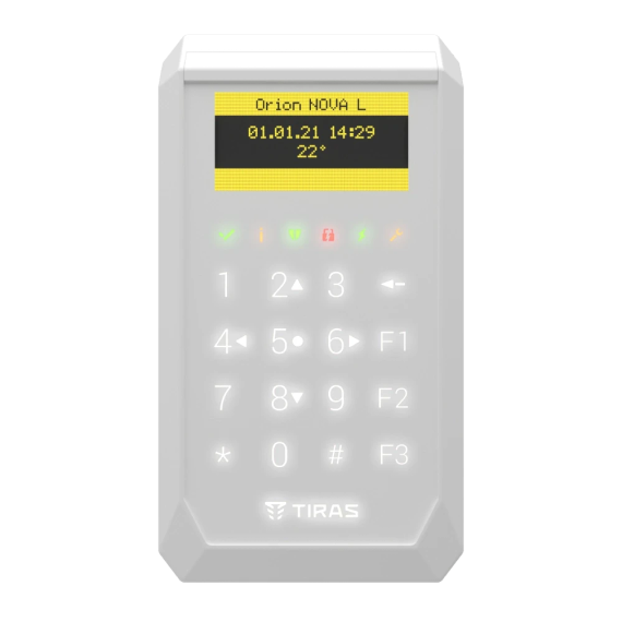 Tiras K-PAD OLED+ white Сенсорна OLED клавіатура Тірас - Управління охороною