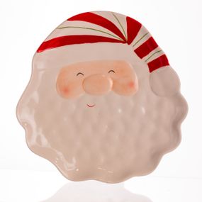 Новогодняя тарелка из фарфора Санта 25×25 (см) CR-1-31