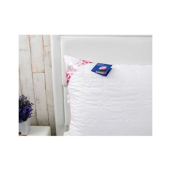 Подушка Руно Rose з волокном рози біла 50х70 см (310.52Rose) | Зображення 1