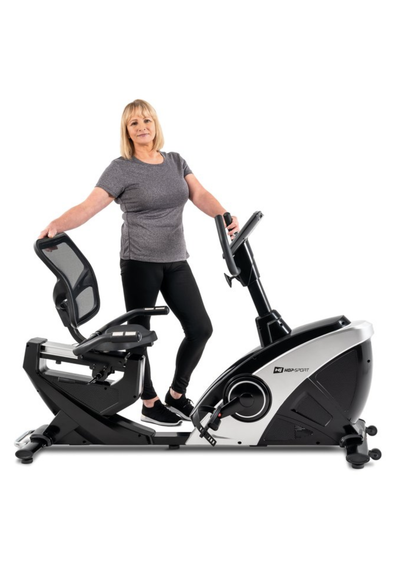 Горизонтальний велотренажер Hop-Sport HS-070L Helix сріблястий iConsole+ | Зображення 4