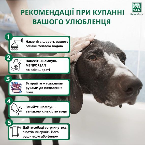 Menforsan Silk Protein And Argan Oil шампунь для собак із протеїном та аргановим маслом, 300 мл | Зображення 6
