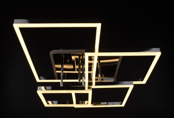 Люстра світлодіодна стельова LED світильник для квартири на стелю лед з пультом 26185 Хром 17х56х71 см. | Зображення 2