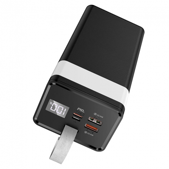 Повербанк зовнішній акумулятор XPRO PR130 40000mAh 22.5W з індикацією зарядки та ліхтариком чорний (24140-01) | Зображення 3