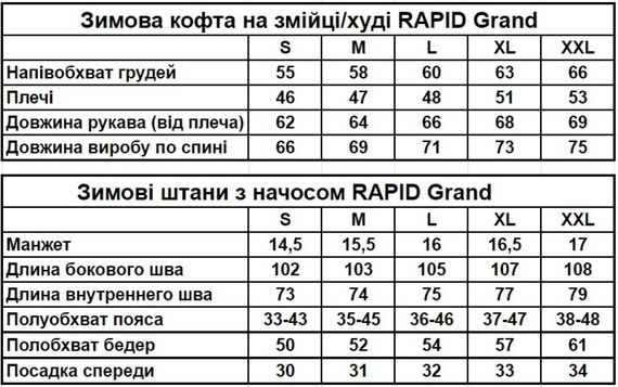 Зимовий спортивний костюм з начосом чорна кофта на змійці+ чорні штани RAPID Grand | Зображення 8