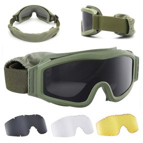 Тактические очки противоударные с 3 сменными линзами / Баллистические очки для ВСУ
