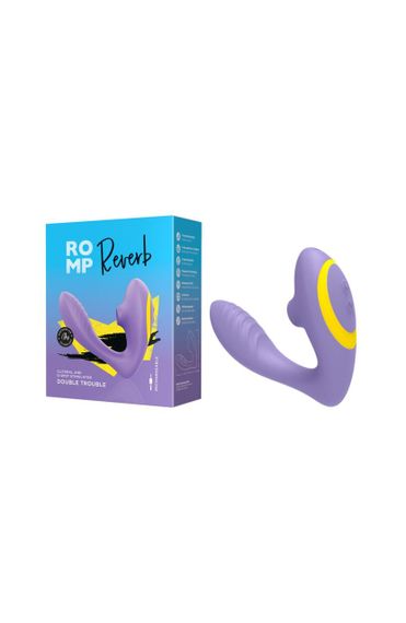 Вакуумний вібратор Romp Reverb Lilac, вагінально-кліторальний Sex Aura | Зображення 4
