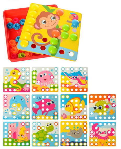 Дитяча розвиваюча мозаїка SK 0003, 35 фішок  0003B