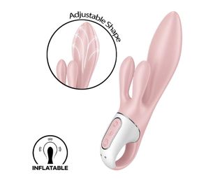 Вакуумний кліторальний стимулятор - Satisfyer Air Pump Bunny 3 Rose