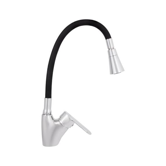 Смеситель для кухни Lidz Tani 007F3 с гибким изливом (k40) LDTAN007F3BCR37649 Chrome/Black | Зображення 4