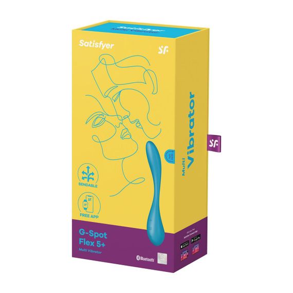 Універсальний вібратор Satisfyer G-Spot Flex 5+ Petrol для стимуляції G-точки та клітора, 12 режимів, водостійкий, додаток Satisfy | Зображення 7
