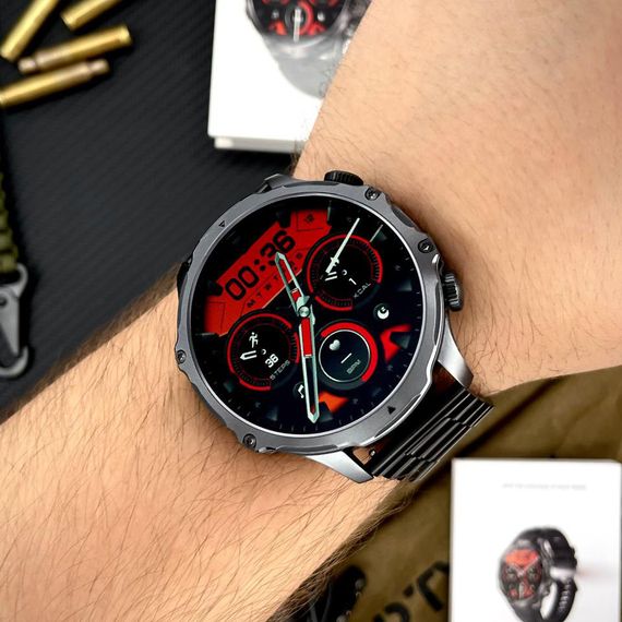 Розумний годинник Modfit Tactic Blaze Black Steel + ремінець в подарунок | Зображення 4