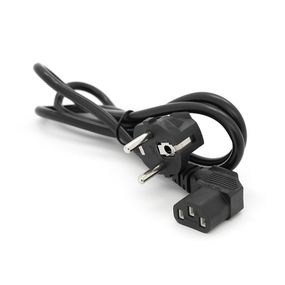 Кабель питания Schuko угловой PC-186A CEE7/7-C13.1.2M, 0.75mm, OEM Q24/300