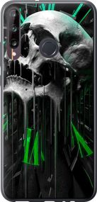 Чехол на Huawei P40 Lite E Череп-часы "4100u-1875-17620"